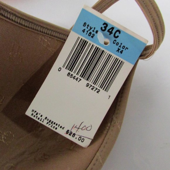 Barely There Bra Style 4152 Cappuccino X4 Size 34C - Picture 4 of 4